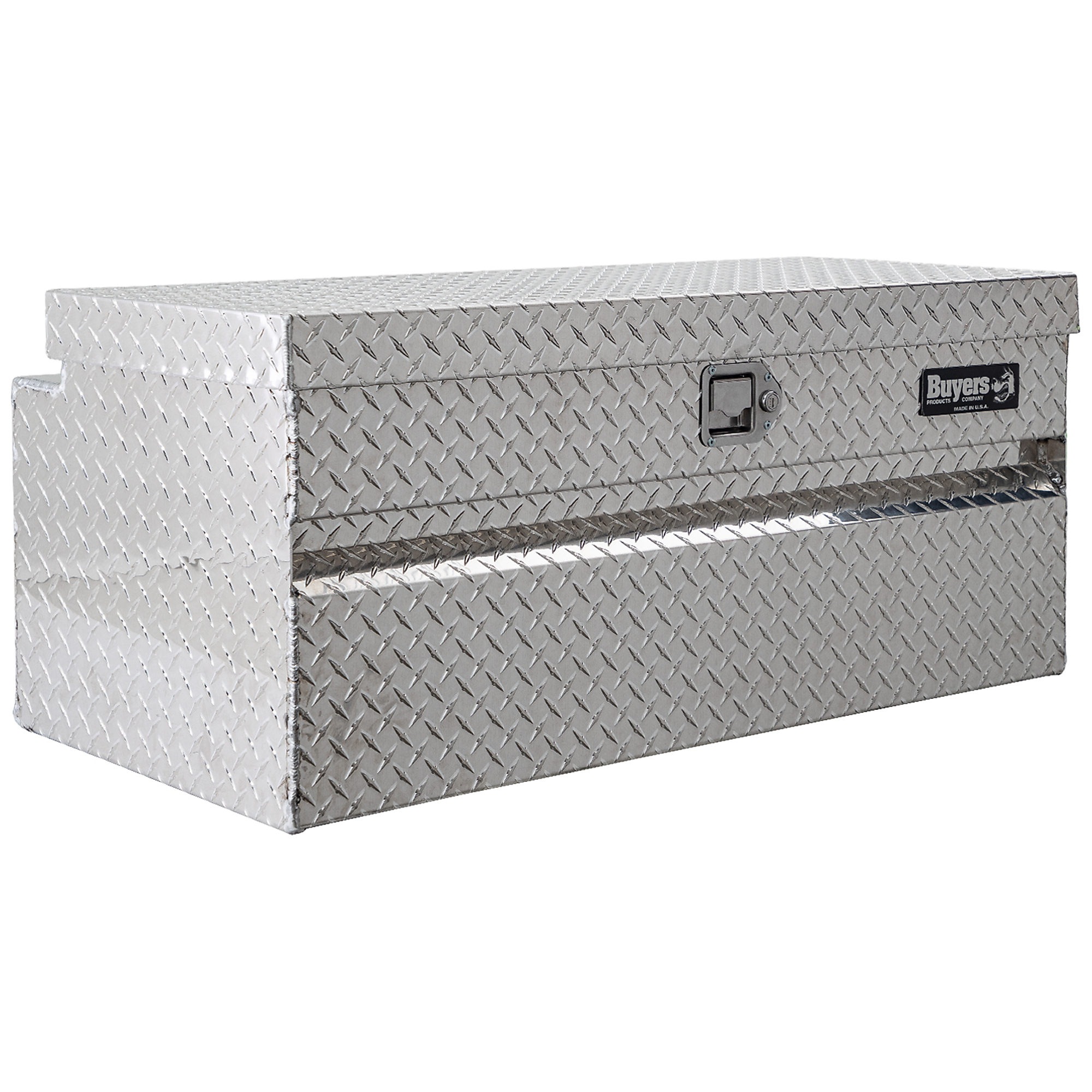 Buyers Products, 42in. Wide Diamond Tread Aluminum Tool Chest for Ford Maverick, Width 42 in, Material Aluminum, Color Finish Diamond Plate Silver, Model# 1712130